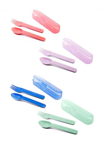 Suavinex Cutlery Set With Carrying Case مجموعة ادوات المائدة للاطفال