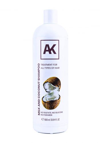 AK Milk And Coconut Shampoo  For All Types Of Hair 1000ml شامبو