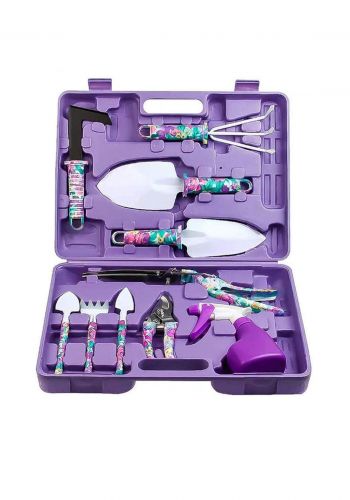 Jumphigh 10 Piece Garden Tool Set Purple حقيبة سيت ادوات زراعة