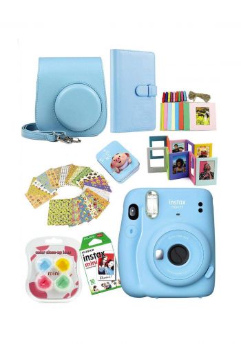 Fujifilm Instax MemoriesPack Mini11 Camera Package - Blue كاميرا فورية