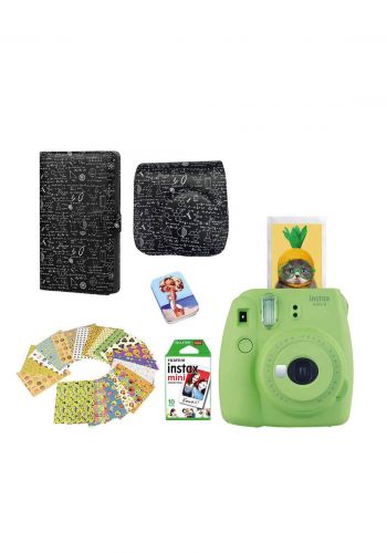 Fujifilm Instax LifeStyle Pack Mini9 Camera Package - Green كاميرا فورية