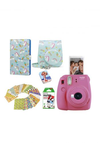 Fujifilm Instax LifeStyle Pack Mini9 Camera Package - Pink كاميرا فورية