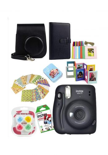 Fujifilm Instax MemoriesPack Mini11 Camera Package - Black كاميرا فورية