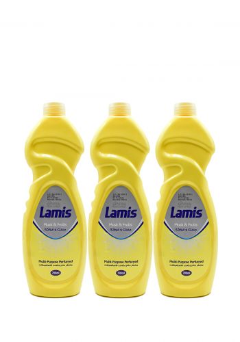 Lamis Multi-Purpose Perfumed معطر عام متعدد الاستعمالات ثلاث قطع بعطر الفواكه والمسك من لميس