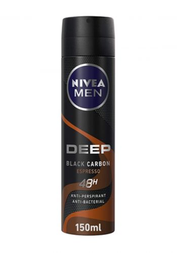 Nivea Men  Deep Black Carbon Espresso Deodorant 150 ml مزيل التعرق