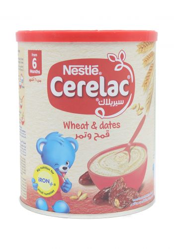 غذاء اطفال هريس  قمح و تمر Nestle  نستله مناسب للاطفال من 6 اشهر 400 غرام 
