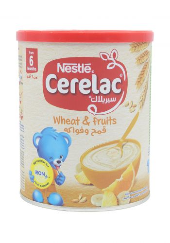 غذاء اطفال هريس قمح و فواكه Nestle  نستله مناسب للاطفال من 6 اشهر 400 غرام 