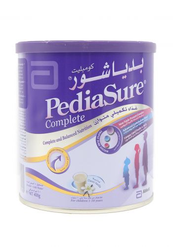 حليب بدياشور للاطفال PediaSure   بالفانيلا مناسب للاطفال من عمر1 - 10 سنوات 400 غرام