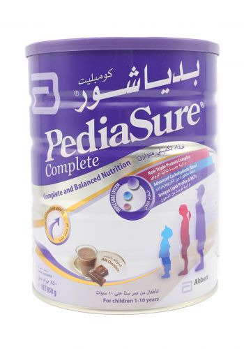 حليب بدياشور للاطفال PediaSure   بنكهة  شوكولاتة مناسب للاطفال من عمر1 - 10 سنوات 850  غرام