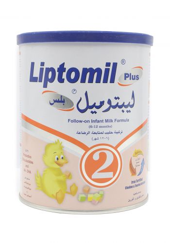 حليب ليبتوميل للاطفال Liptomil  رقم 2 مناسب للاطفال من عمر 6 - 12 اشهر 400 غرام