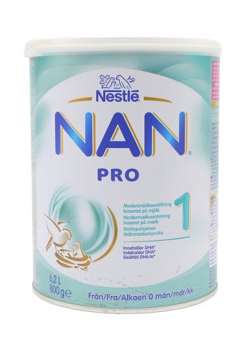 حليب نان للاطفال NAN   رقم 1 مناسب للاطفال من الولادة الى عمر 6 اشهر  800 غرام