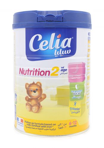 حليب سيليا للاطفال Celia   رقم 2 مناسب للاطفال من 6 الى 12 شهر 900 غرام 