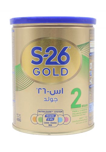 حليب اس 26 للاطفال S - 26  Gold  رقم 2 مناسب للاطفال من 6 الى 12 شهر 400 غرام