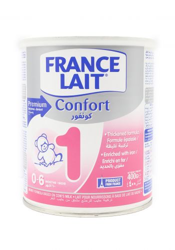 حليب فرانس ليه للاطفال France Lait  كونفور رقم 1 مناسب للاطفال من الولادة الى عمر 6 اشهر  400 غرام 