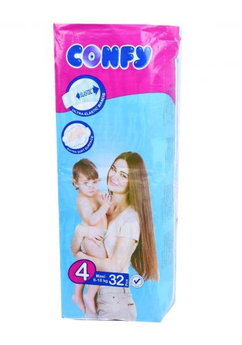 Confy 8-18 Kg 32 Pcs حفاضات كونفي للاطفال عادي رقم 4