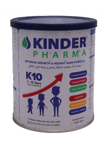 Kinder Pharma  K10 Vanilla Flavour  Powder Milk 400 G حليب كيندر للأطفال 
