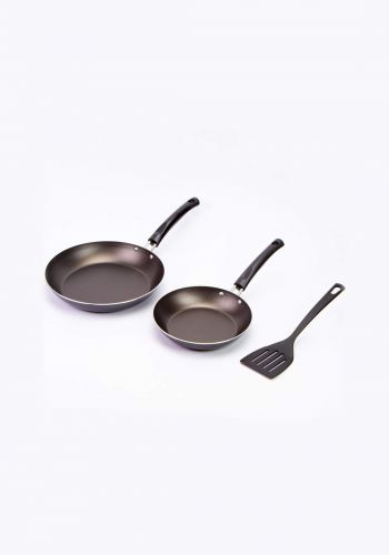 Tramontina '20198-010  Frying Pan Set 20 cm , 26 cm Black سيت قلايات  مع ملعقة سيلكون