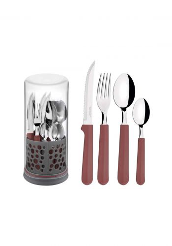 Tramontina '23299-781 Multiply 27 Piece Cutlery Set Red طقم ادوات المطبخ