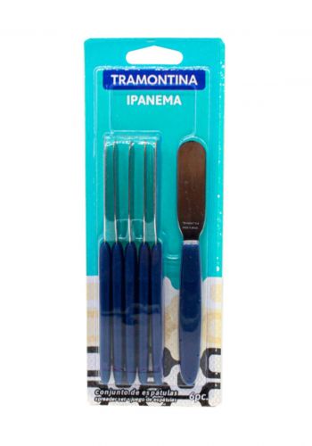 Tramontina '23399-148 Confectioner Spatula Set 6 Pcs Blue سيت ملاعق فرد الزبدة 
