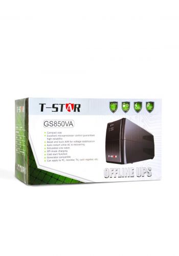 T-Star GS850VA Offline UPS - Black مجهز قدرة