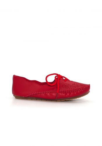  حذاء نسائي فلات احمر اللون