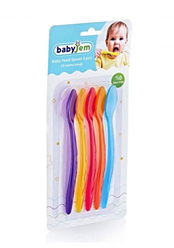 Babyjem 566j Food Spoon 5 pcs Transparent ملاعق طعام للاطفال