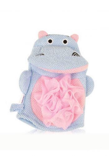 Bebedor 582 Fiber Bath Puppet Blue Hippo ليفة استحمام للاطفال  