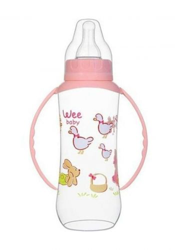 Wee Baby 745 Feeding Bottle With Handle Pink 270 ml رضاعة اطفال