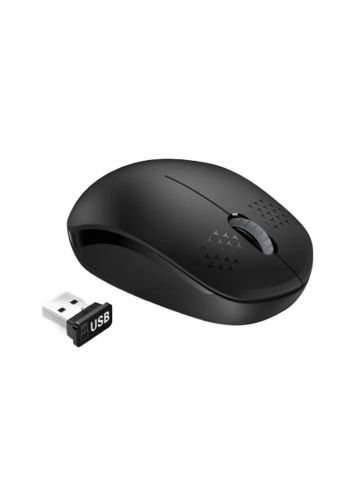 T-Wolf Wireless Mouse Q4 USB Mouse Portable Mini Size Compact - Black ماوس