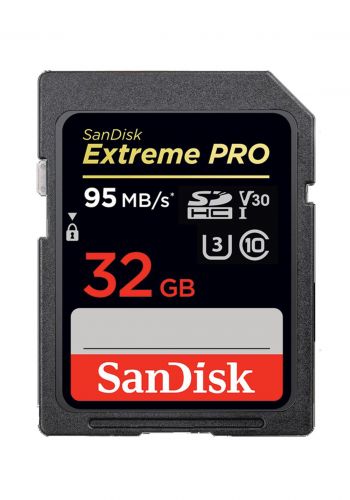   بطاقة ذاكرة  SanDisk extreme pro sdhc -uhs -card 3 GB  speed 95 mb/s 
