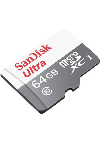 SanDisk 64GB Ultra microSDHC UHS-I Memory Card with Adapter - 100MB/s بطاقة ذاكرة