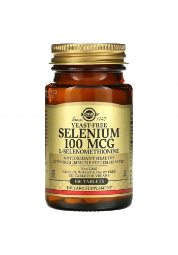 مكمل غذائي 100 حبة من سولجر Solgar Selenium 100 MCG Supplement Tablets
