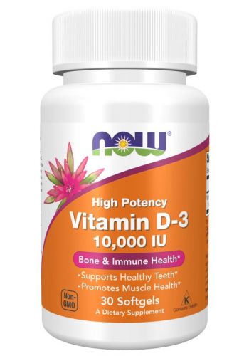 مكمل غذائي فيتامين دي3 من ناو جرعة 10000 Now Foods Vitamin D3 10000 IU - 30 Softgels
