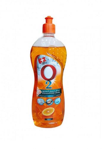 O2 Dishwashing Liquid 700 ml سائل غسيل الصحون برائحة البرتقال