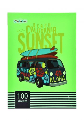 دفتر عربي 100 ورقة برسمة Beach Californie Sunest