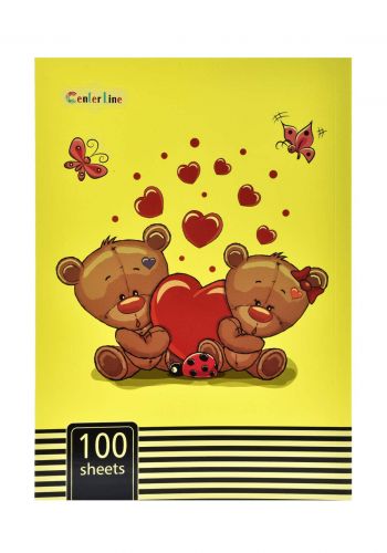 دفتر عربي 100 ورقة برسمة bears and heart