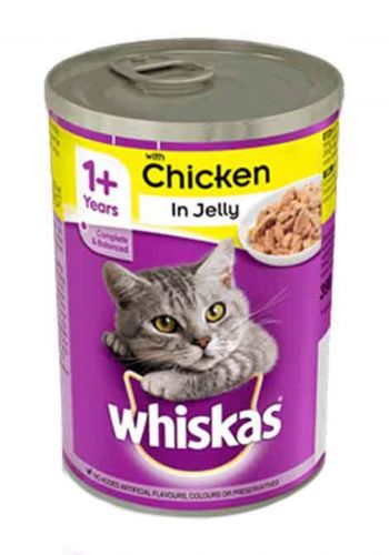 Whiskas Can Chicken in Gravy دجاج معلب للقطط ٣٩٠غم من ويكساس