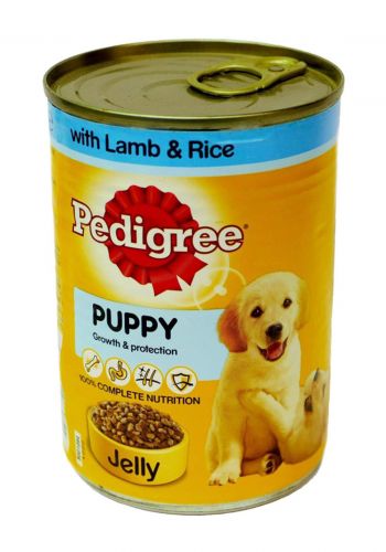 Pedigree Puppy Dog Food   طعام الكلاب لحم وجيلي أرز ٤٠٠غم من بيديجري 
